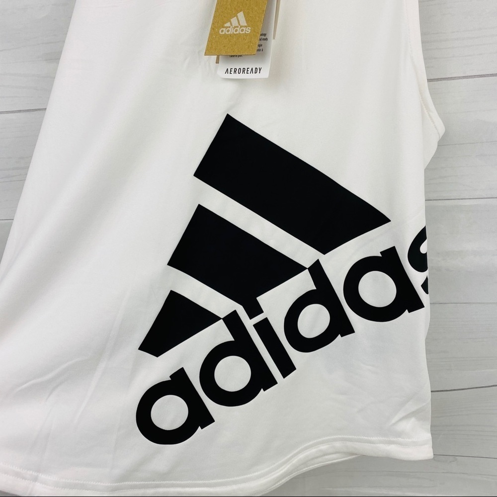 Adidas| Women’s white/ Black Muscle Top - Picture 4 of 7
